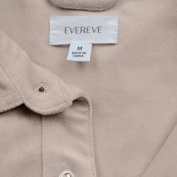 Evereve Arli Faux Suede Pearl Snap Front Shirt Minimal Western - Picture 5 of 9
